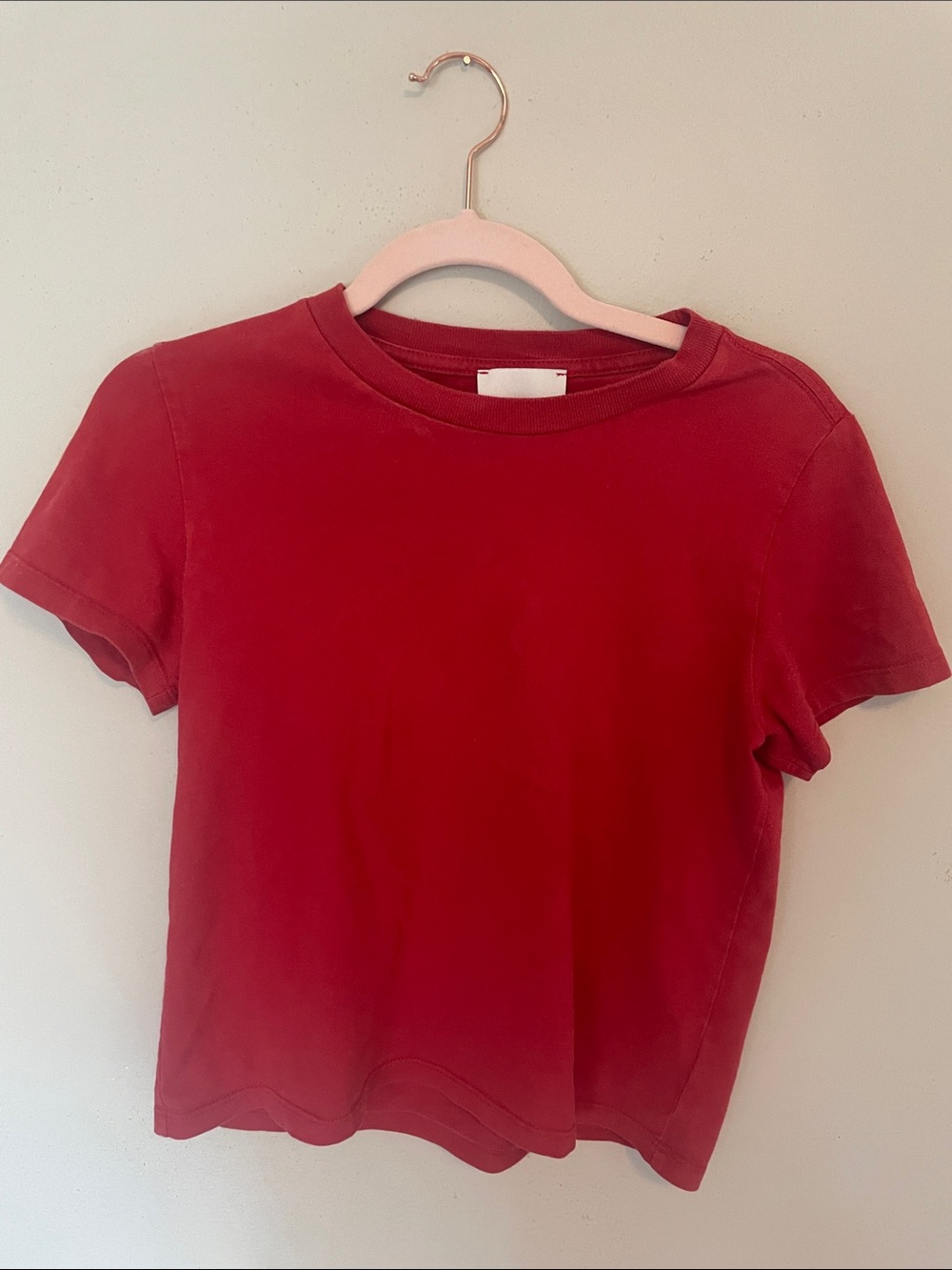 Reformation Short Sleeve Red Crewneck Tee